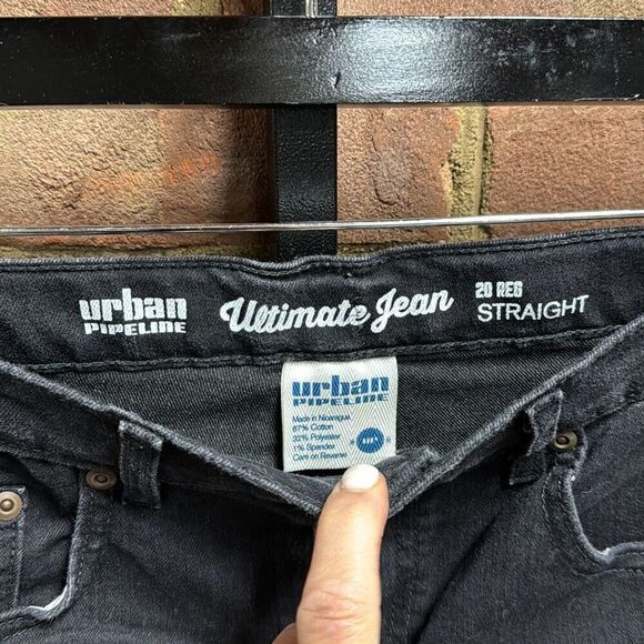 Urban Pipeline Boys Black Ultimate Straight Leg Jean Size 20 - Picture 4 of 6